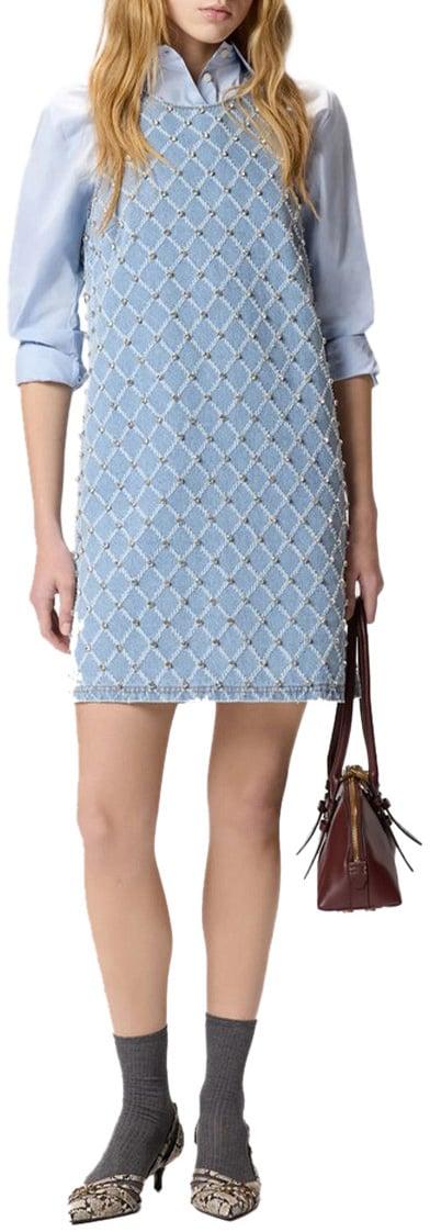 26SS 핑코 미디 원피스 106245A32NPJE BLUE - PINKO