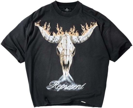 26SS 리프레젠트 반팔 티셔츠 MLM100592004 BLACK