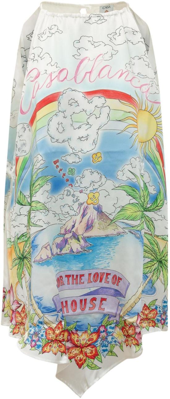 26SS 카사블랑카 숏 원피스 WSS26DR20301 WHITE