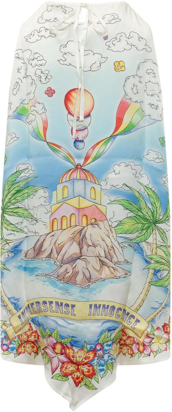 26SS 카사블랑카 숏 원피스 WSS26DR20301 WHITE - CASABLANCA