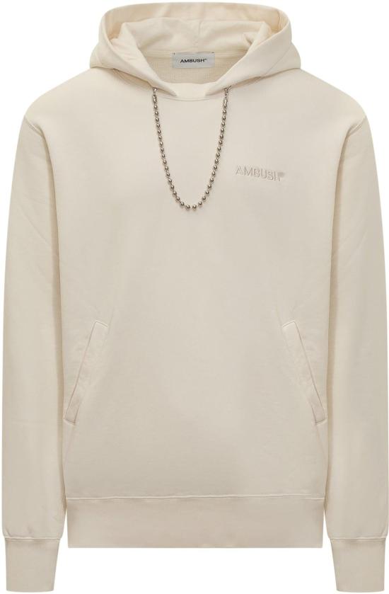 엠부시 후드 티셔츠 BMBB001S24FLE0013131 WHITE