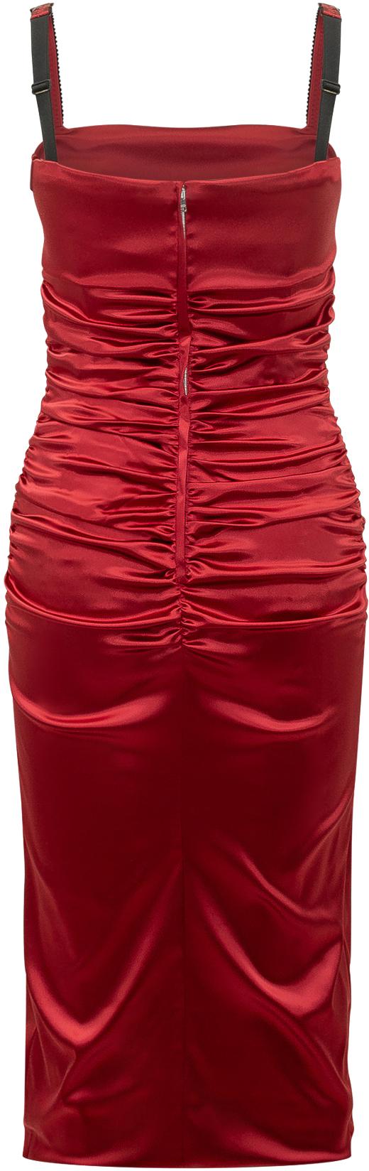 26SS 돌체앤가바나 스트레치 새틴 피티드 드레스 F6TYJTFURADR0046 RED - DOLCE & GABBANA