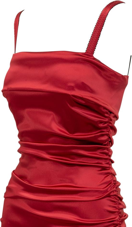26SS 돌체앤가바나 스트레치 새틴 피티드 드레스 F6TYJTFURADR0046 RED - DOLCE & GABBANA