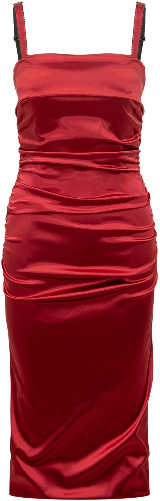 26SS 돌체앤가바나 스트레치 새틴 피티드 드레스 F6TYJTFURADR0046 RED