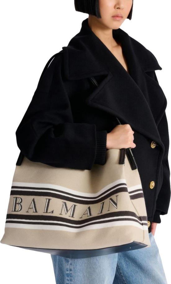 26SS 발망 토트백 GN1FF034TJBRGXI BEIGE - BALMAIN