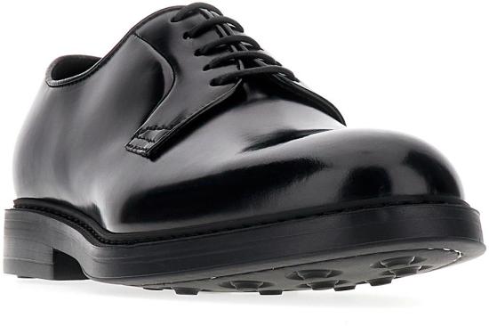 25FW 듀칼 레더 레이스업 슈즈 DU1385BRUXUF007NN00 BLACK - DOUCAL’S