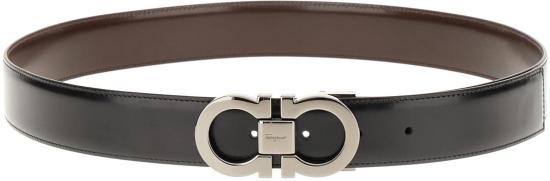 26SS 살바토레 페라가모 가죽 벨트 644557001 BLACK