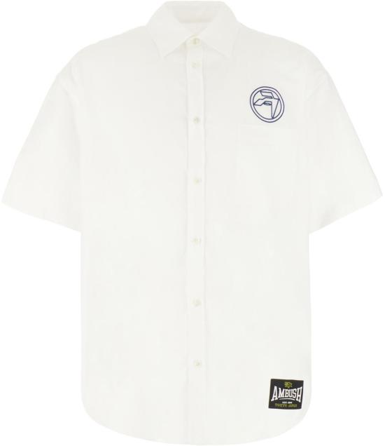  엠부시 반팔 셔츠 BMGG001S24FAB0010145 WHITE