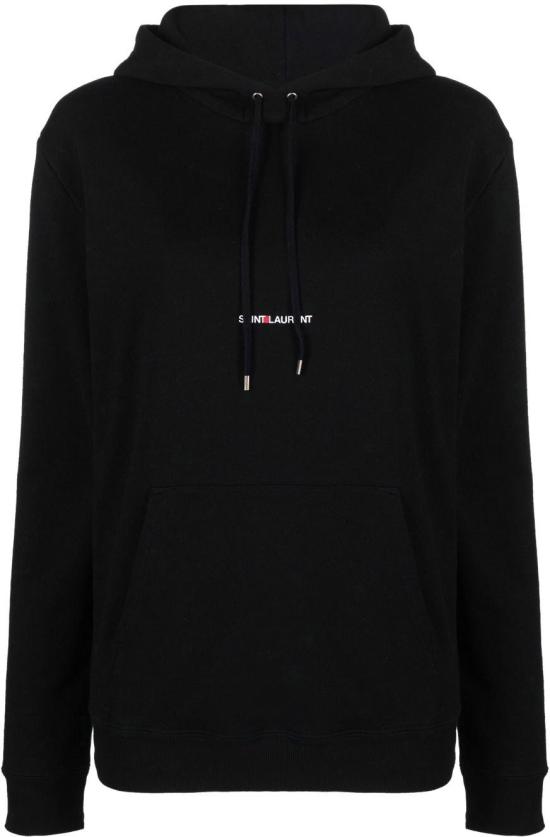  생로랑 리브 고쉬 로고 후드 677256YB2EZ1035 BLACK
