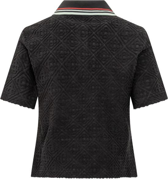 25FW 카사블랑카 폴로 티셔츠 WPF25JTP37701 BLACK - CASABLANCA