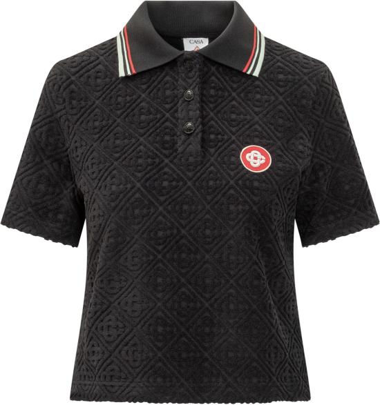 25FW 카사블랑카 폴로 티셔츠 WPF25JTP37701 BLACK