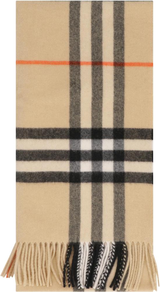 26SS 버버리 와이드 체크 캐시미어 스카프 8085931 BEIGE - BURBERRY