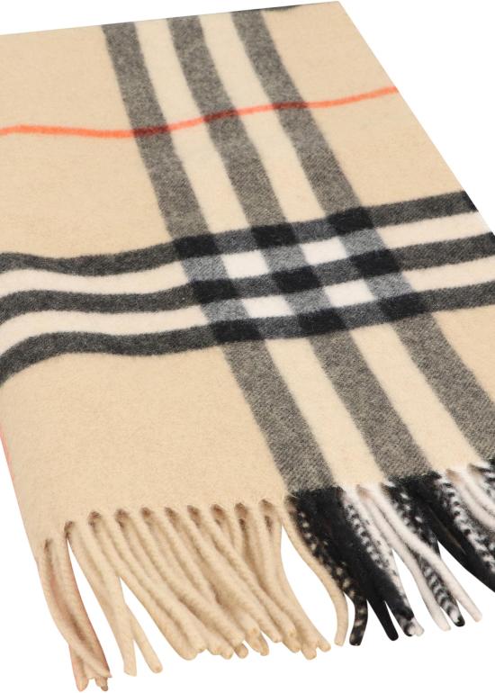 26SS 버버리 와이드 체크 캐시미어 스카프 8085931 BEIGE - BURBERRY