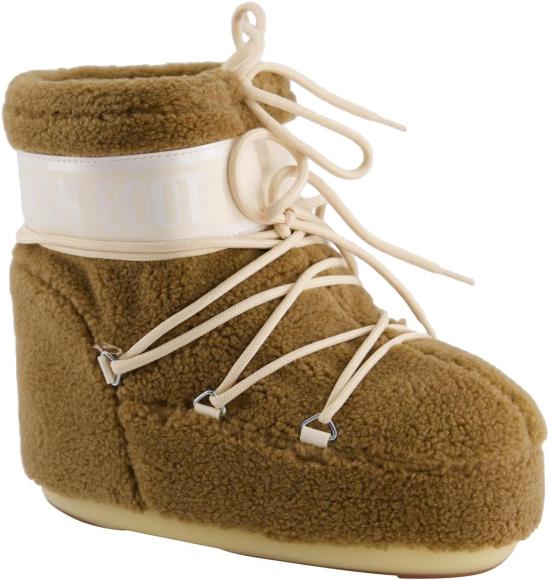 25FW 문부츠 아이콘 로우 플리스 부츠 1409700M047 BROWN - MOON BOOT