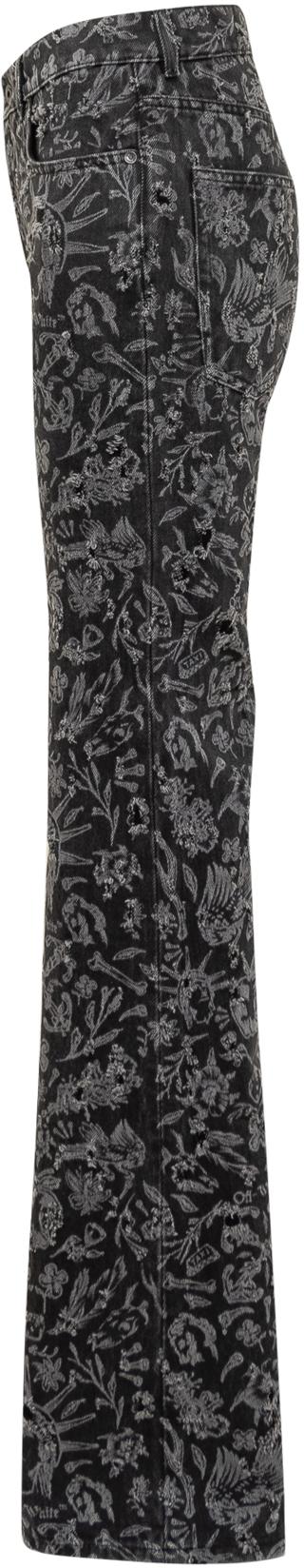  오프화이트 데님 팬츠 OWYA047S24DEN0011001 BLACK - OFF WHITE