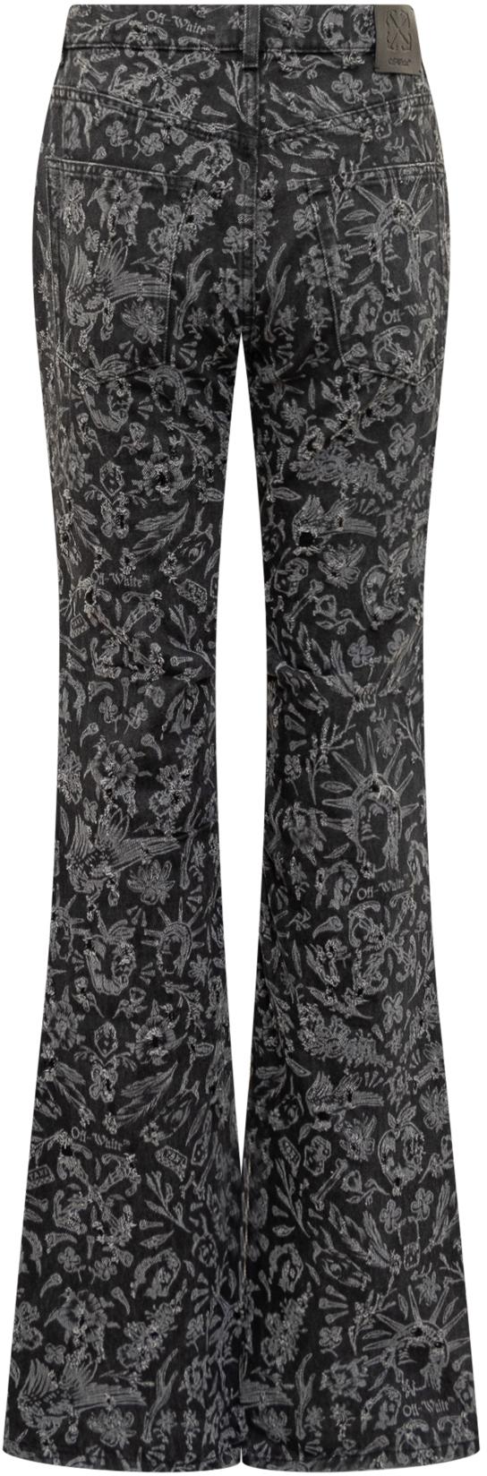  오프화이트 데님 팬츠 OWYA047S24DEN0011001 BLACK - OFF WHITE