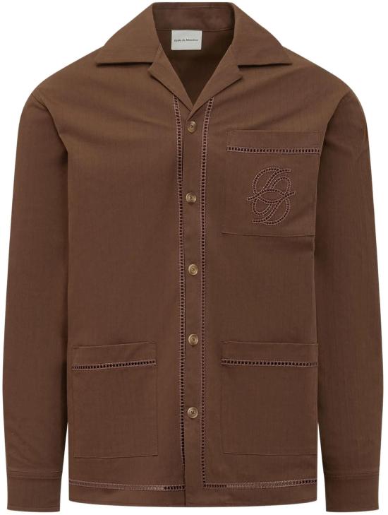 26SS 드롤드무슈 긴팔 셔츠 KSH262CO278BN BROWN