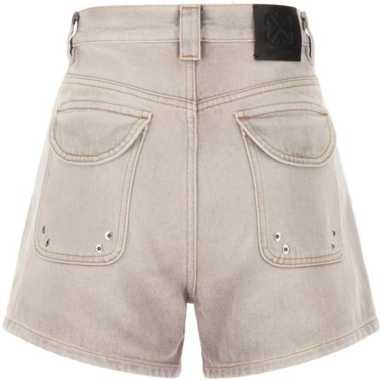  오프화이트 숏팬츠 OWYC016S24DEN0013600 GREY - OFF WHITE
