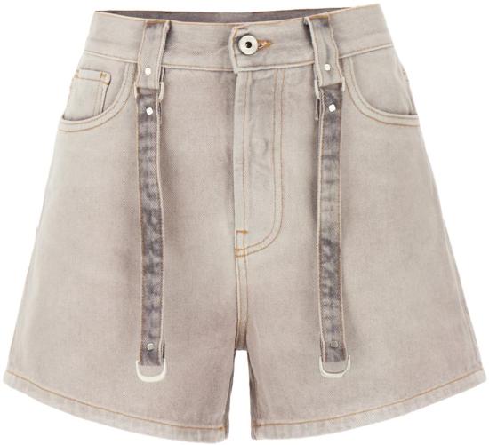  오프화이트 숏팬츠 OWYC016S24DEN0013600 GREY