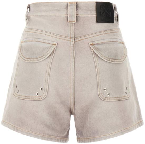  오프화이트 숏팬츠 OWYC016S24DEN0013600 GREY - OFF WHITE