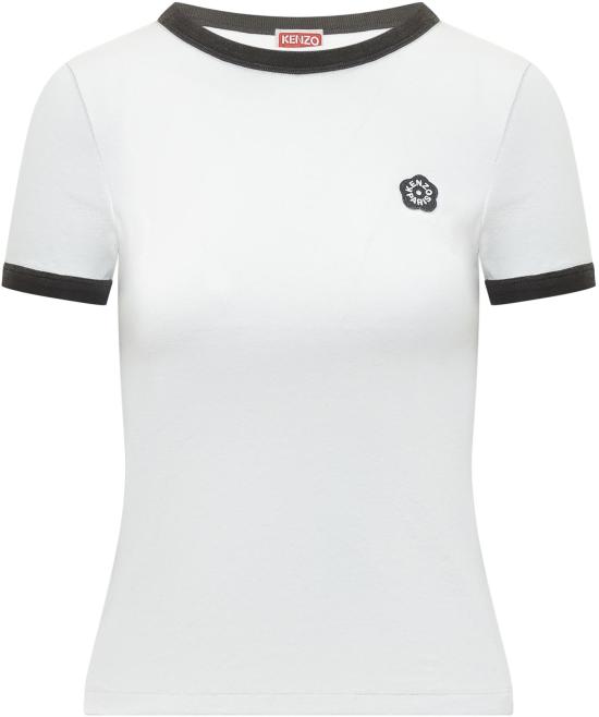 26SS 겐조 보케 플라워 2.0 엠브로이더드 티셔츠 FG52TS2174SJ01 WHITE