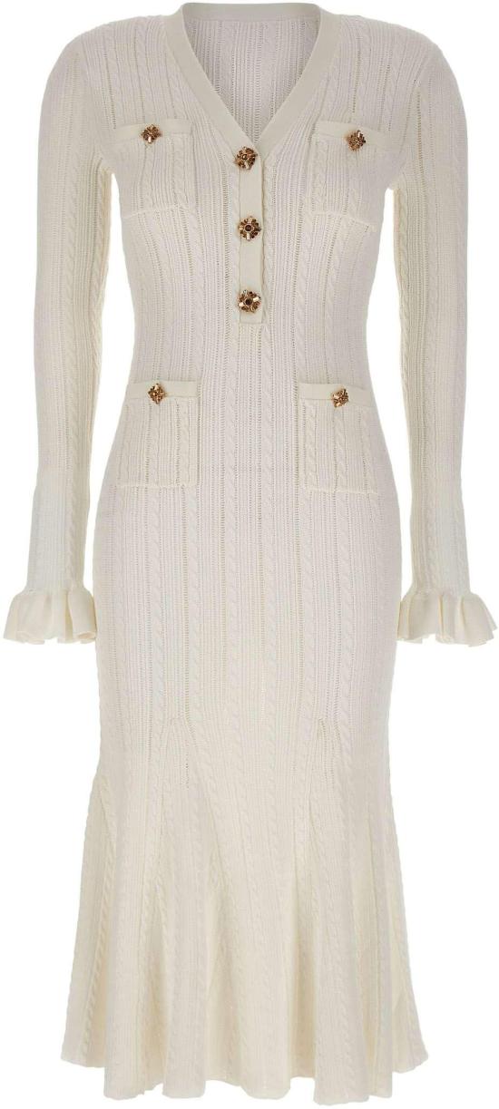 26SS 셀프 포트레이트 미디 원피스 051MWWHITE