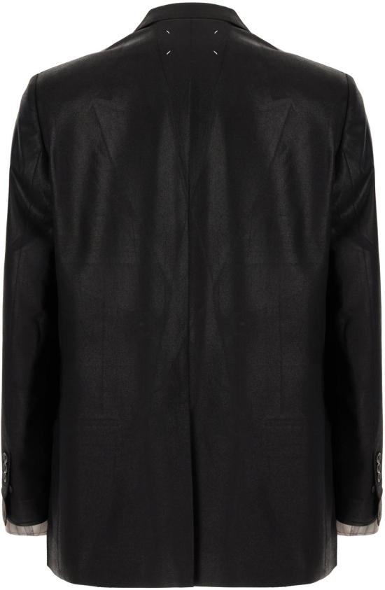 26SS 마르지엘라 Foiled 울 블레이저 S50BN0548M35745900 BLACK - MAISON MARGIELA