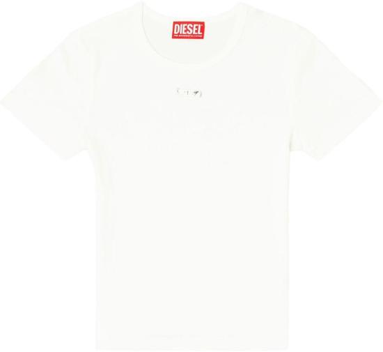 26SS 디젤 t-ele-long-od 반팔 티셔츠 A199100JMBA WHITE