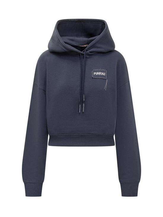25FW 마르니 후드 티셔츠 FLJE0211X1UTC47500B95 NAVY