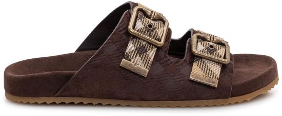 26SS 버버리 더블 버클 체크 샌들 8118613C1170 BROWN