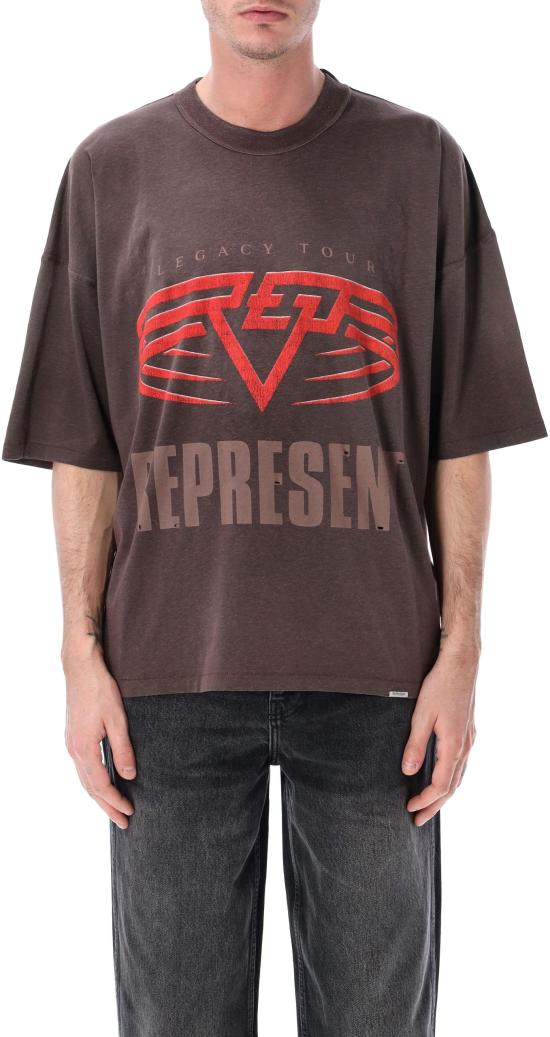 26SS 리프레젠트 반팔 티셔츠 MLM100176 BROWN