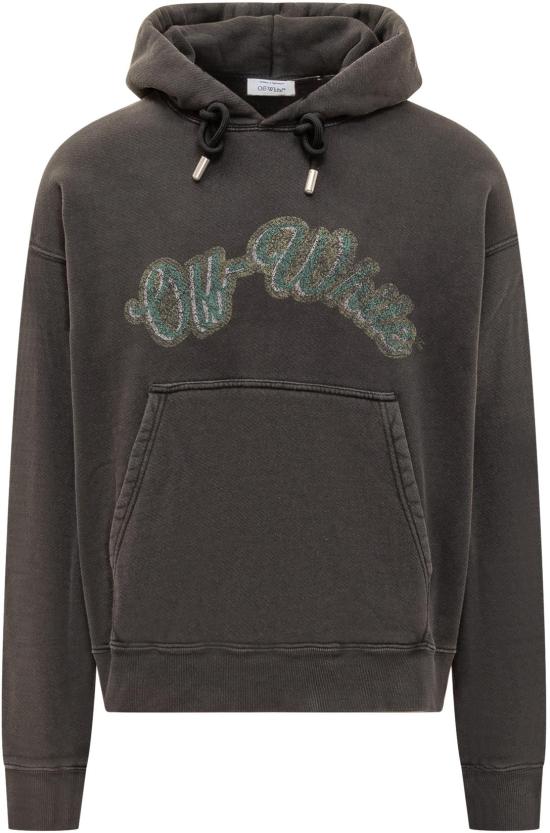  오프화이트 후드 티셔츠 OMBB085S24FLE0201055 DONKERGREY
