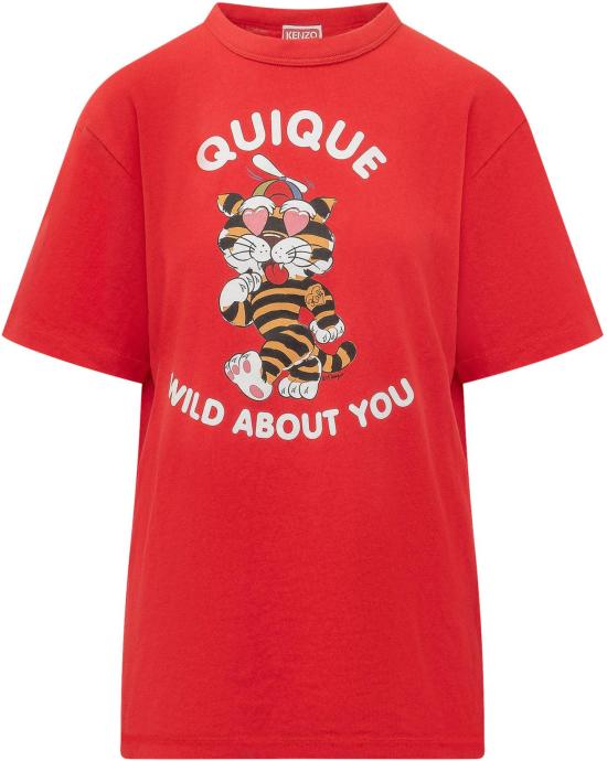 26SS 겐조 Cartoon 젠더리스 치셔츠 FG55TS2124SK22 RED