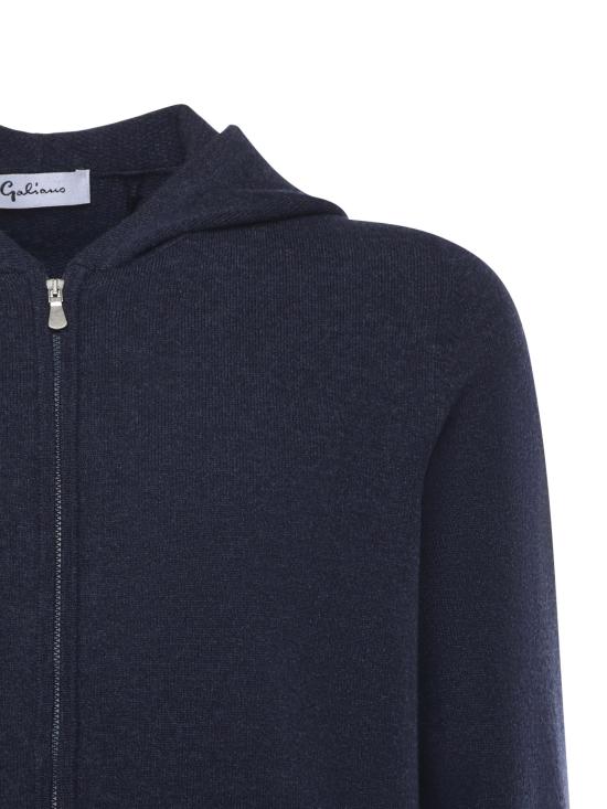 26FW 갈리아노 후드 티셔츠 57180 19638589 Navy blue - GALIANO
