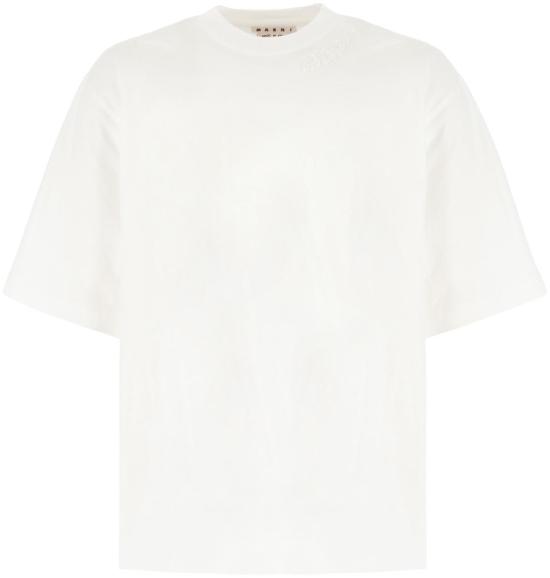 25FW 마르니 반팔 티셔츠 HUMU0287X0UTC40600W01 WHITE