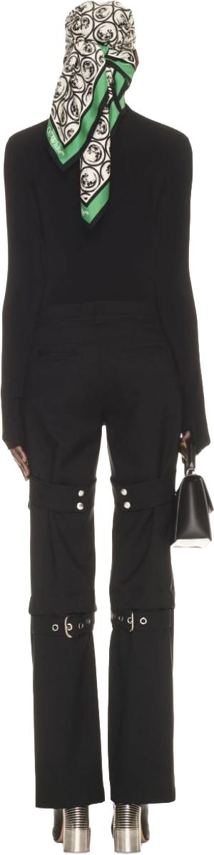  오프화이트 플레어 팬츠 OWCF020F23FAB0011000 BLACK - OFF WHITE