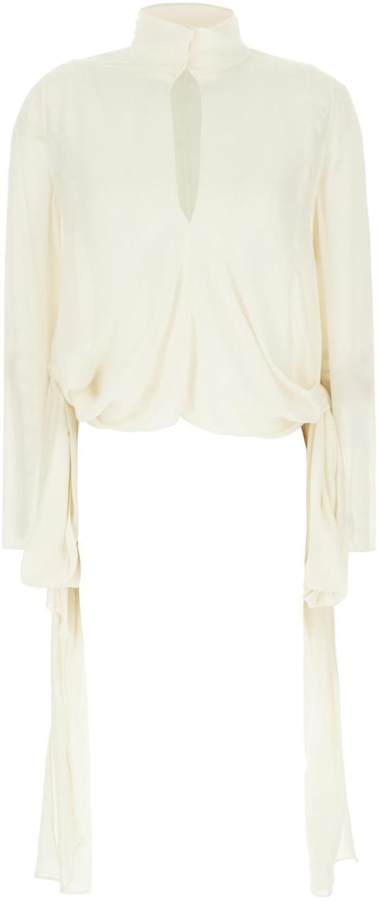 25FW 알라이아 블라우스 AA9H1348T666B030 NEUTRAAL