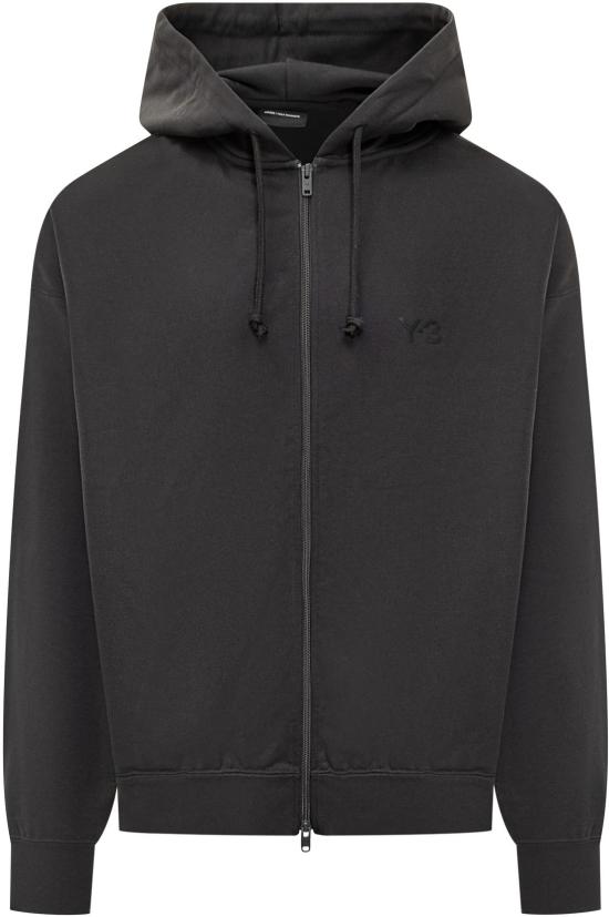 25FW 와이쓰리 후드 티셔츠 KA3107BLACK DONKERGREY