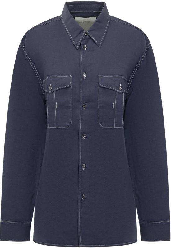 26SS 스튜디오 니콜슨 긴팔 셔츠 LOUROSNM1478INDIGO NAVY