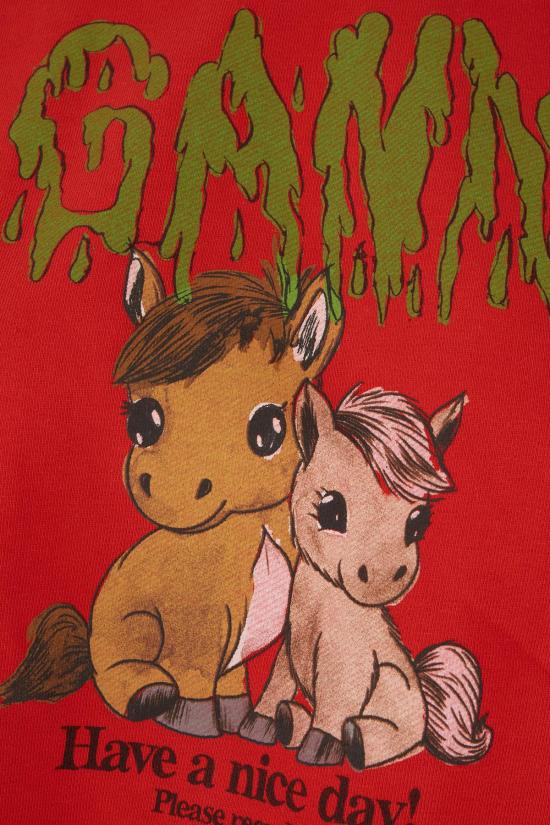 26SS 가니 후드 티셔츠 A106002111032396 RED - GANNI