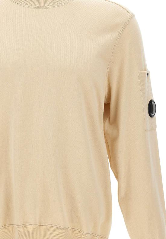 26SS 씨피 컴퍼니 코튼 씨 아일랜드 크루넥 렌즈 스웨터 20CMKN102A110560A114 BEIGE - C.P. COMPANY