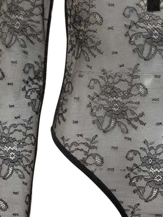 25FW 돌체앤가바나 바디수트 티셔츠 F79BPTFLREXN0000 BLACK - DOLCE & GABBANA