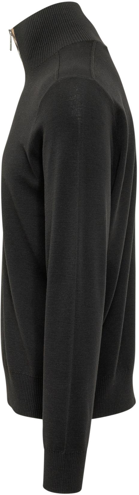 26SS 버버리 체크 트리밍 울 하프 지퍼 스웨터 8119436A1189 BLACK - BURBERRY