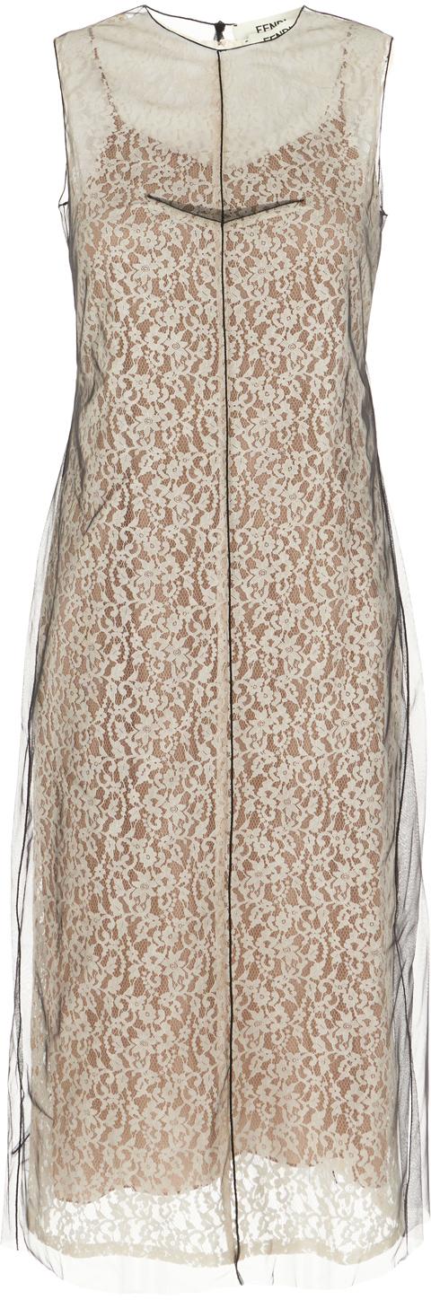 25SS 펜디 롱 원피스 FDD298AUP7F1T48 WHITE