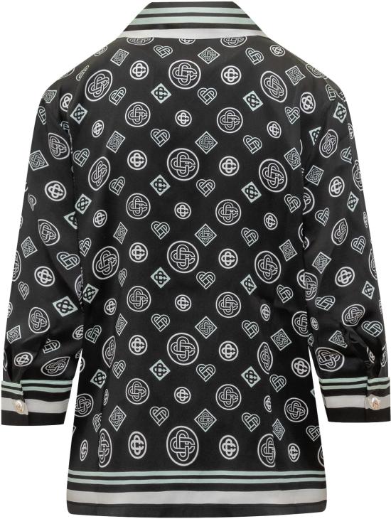 25FW 카사블랑카 블라우스 AW25SH2120101 BLACK - CASABLANCA