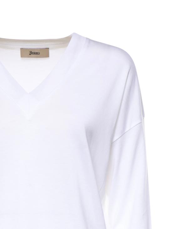 26SS 에르노 긴팔 티셔츠 JV000015D 520561000 WHITE - HERNO