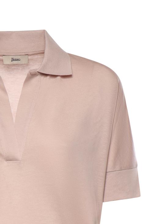 26SS 에르노 폴로 티셔츠 JPL00113D 520564035 Powder pink - HERNO