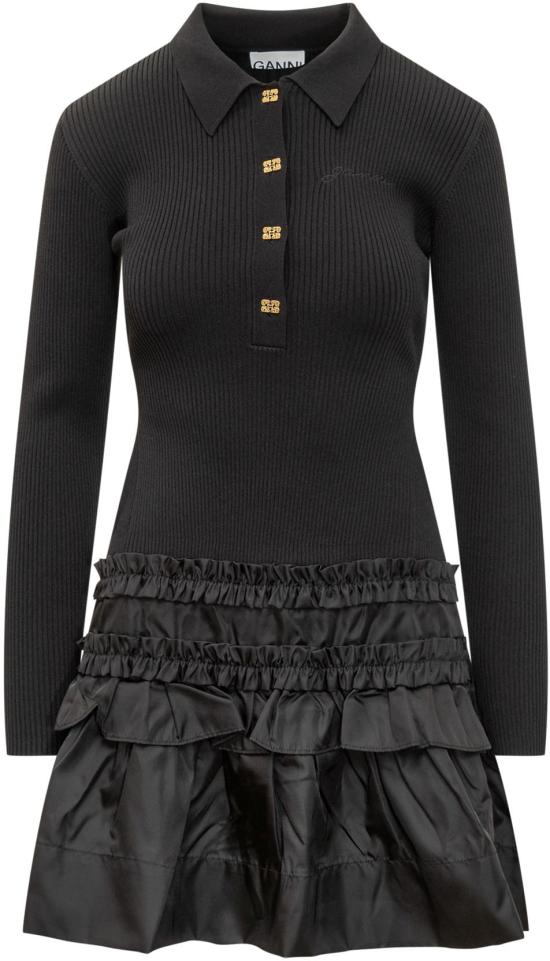 25FW 가니 숏 원피스 K2523099 BLACK
