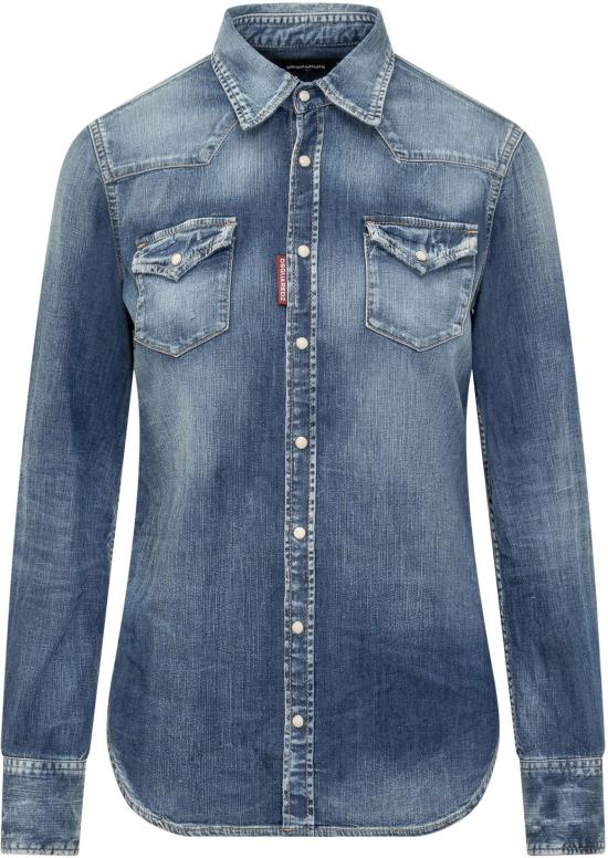 25FW 디스퀘어드2 데님 셔츠 S75DL0919S30341470 BLUE