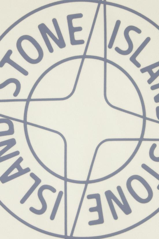 26SS 스톤 아일랜드 아웃라인 컴퍼스 프린트 코튼 플리스 오버사이즈 핏 크루넥 스웨트셔츠 S156100001S0283V0093 NEUTRAAL - STONE ISLAND